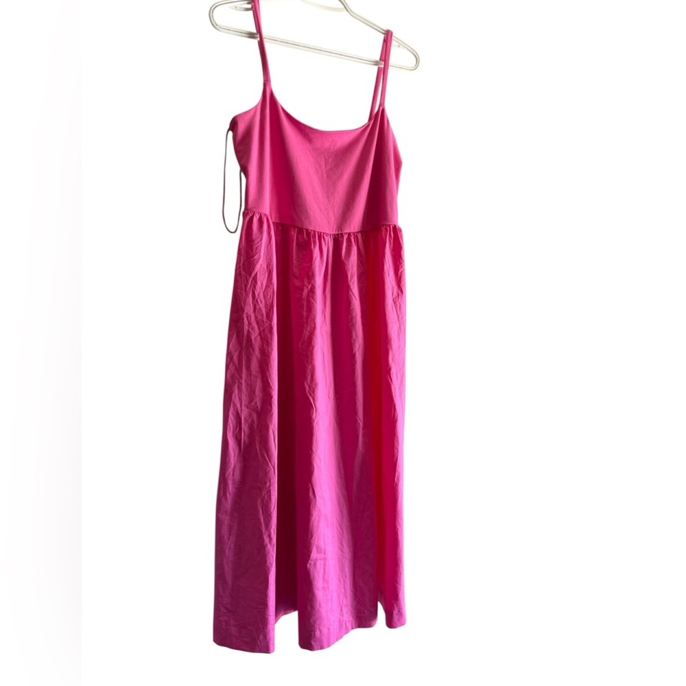 NWTS Old Navy pink cotton midi dress, size L, cute, comfy, summer, beach dress - Picture 6 of 7